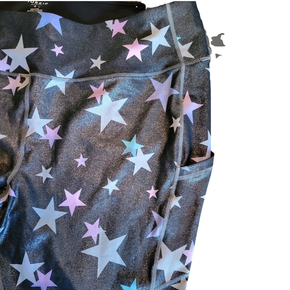 Torrid Performance Core Full Length Active Legging W Side Pockets Black Shimmer - Picture 7 of 13